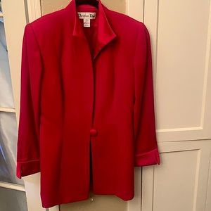 Christian Dior beautiful red blazer jacket coat shacket